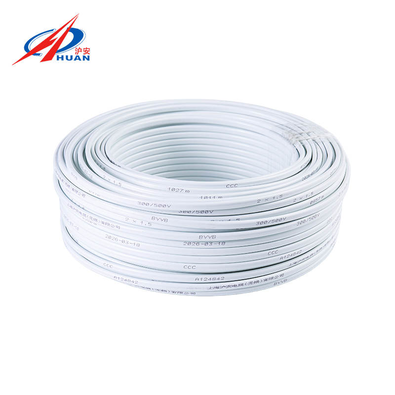 Cable rígido con núcleo de cobre revestido de PVC plano BVVB para uso doméstico