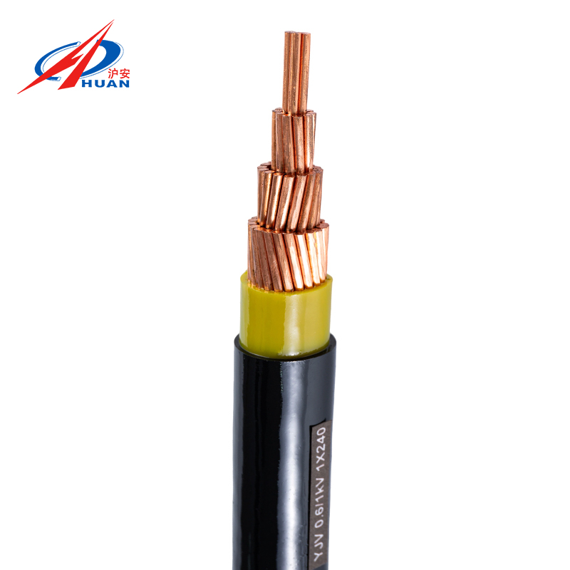 Cables de alimentación de cobre de uno o tres núcleos de media tensión, clase A/B/C, ignífugos YJV-8,7 kV