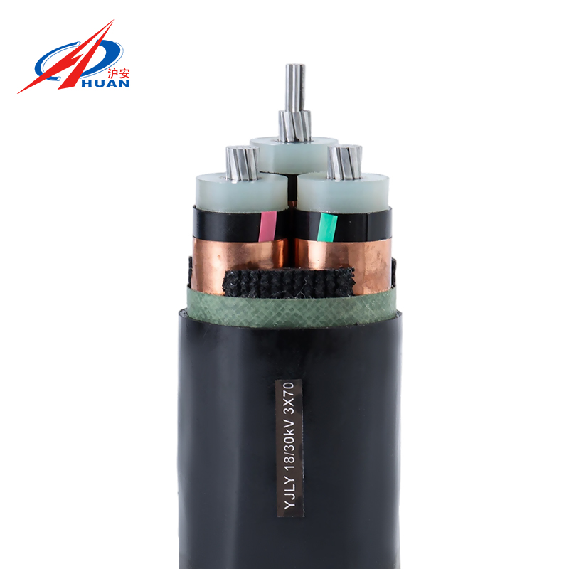Cable de alimentación revestido de PE con núcleo de aluminio resistente a los rayos UV y al envejecimiento YJLY-8.7kV