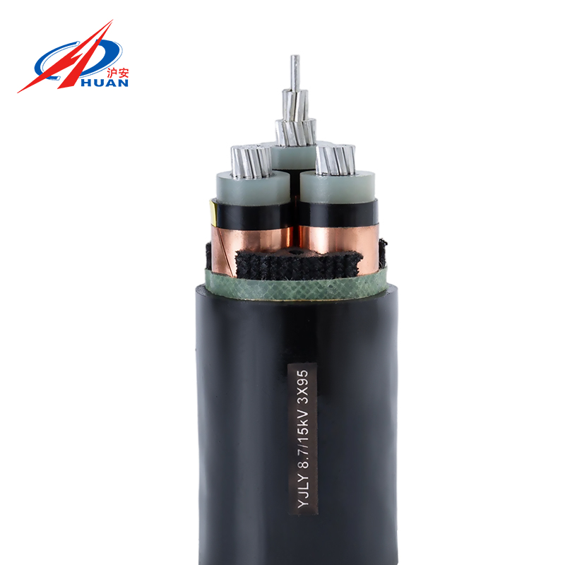Cable de alimentación con núcleo de aluminio YJLV-8,7 kV, aislado con polietileno reticulado y revestido de PVC solo para uso en interiores